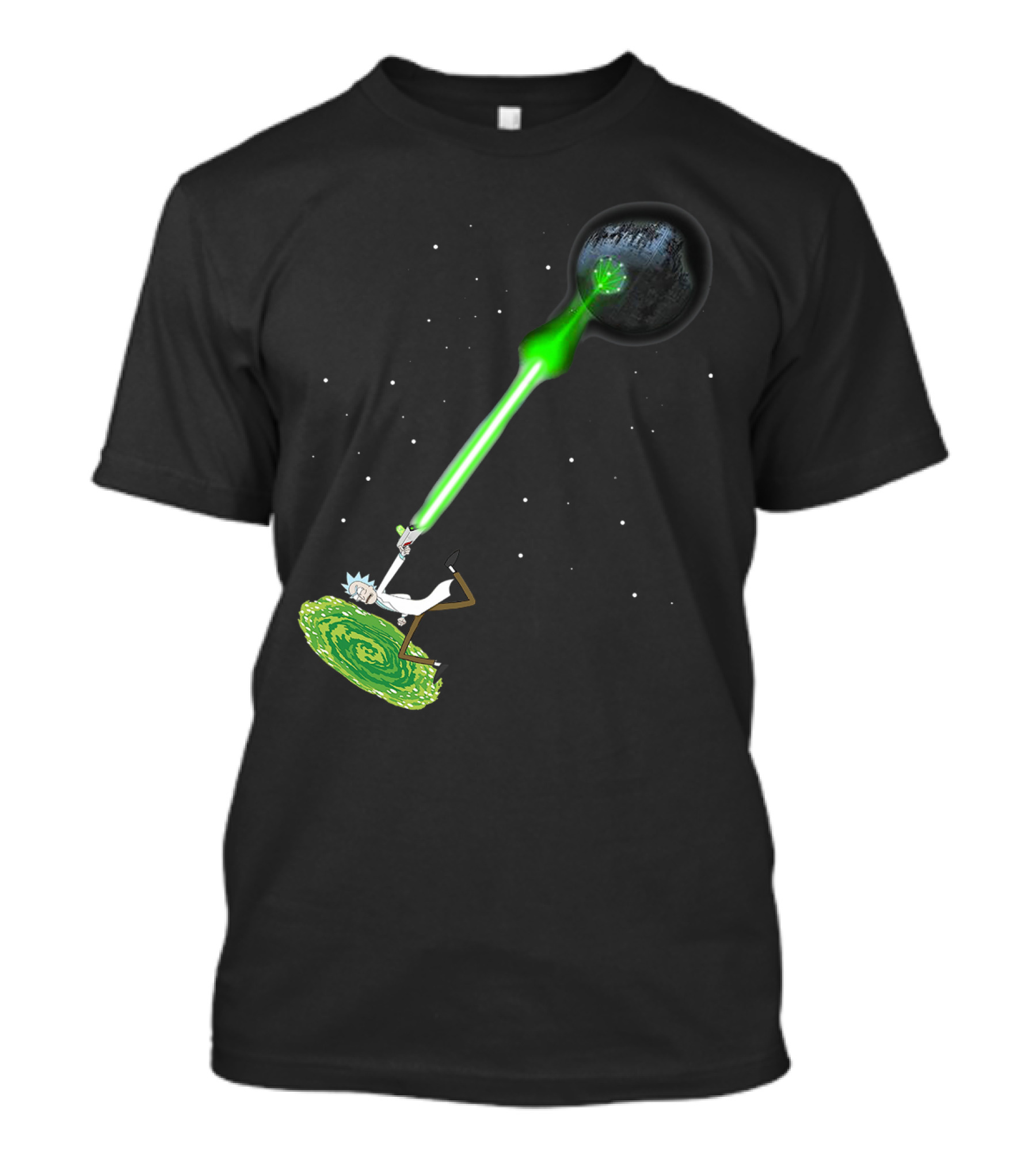 Rick Sanchez Kamehameha Death Star T-Shirt