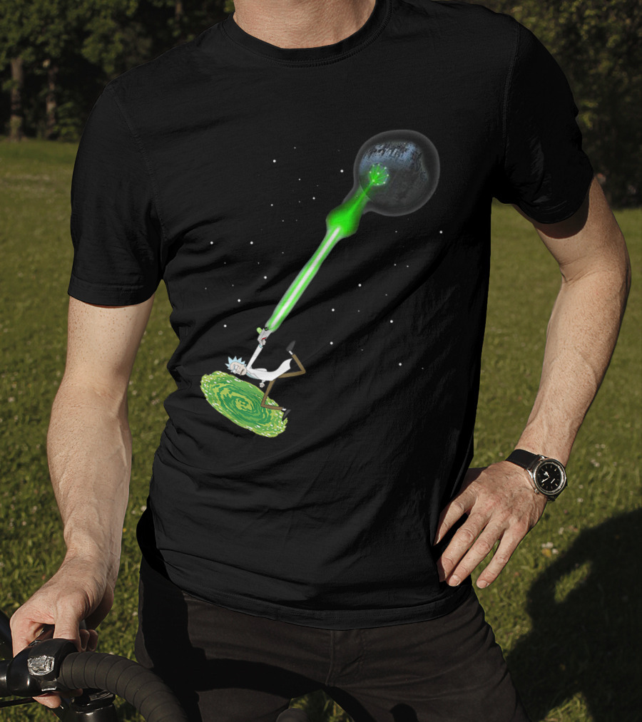 Rick Sanchez Kamehameha Death Star T-Shirt