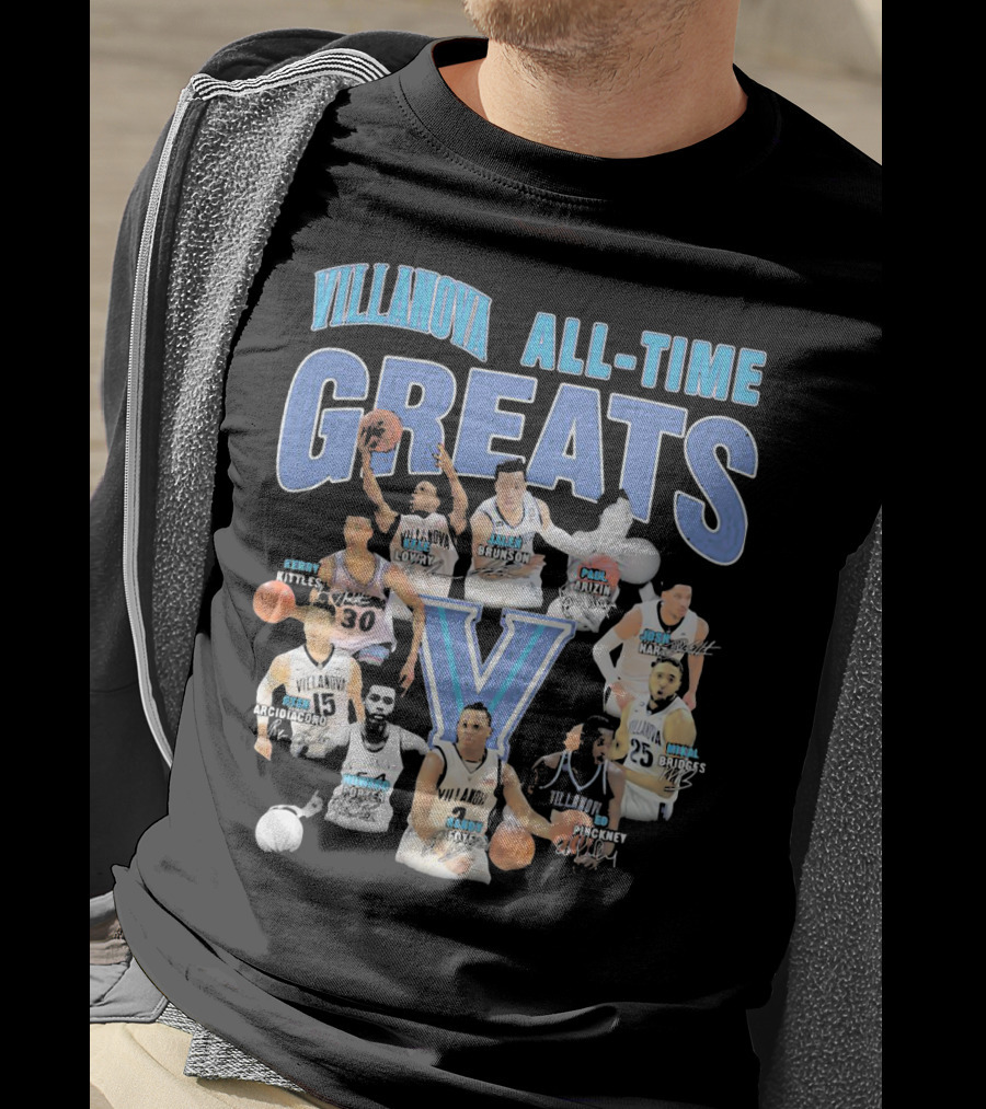 Villanova Wildcats All-Time Greats Basketball Legends T-Shirt