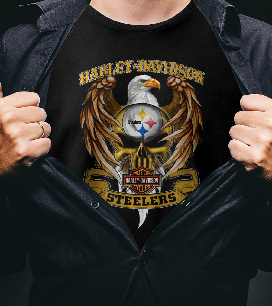 Harley Davidson Steelers Eagle Nfl Pittsburgh Steelers T-Shirt