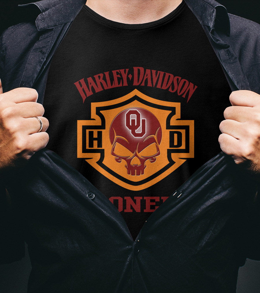 Harley Davidson Sooners Ou Ncaa Football Fans T-Shirt