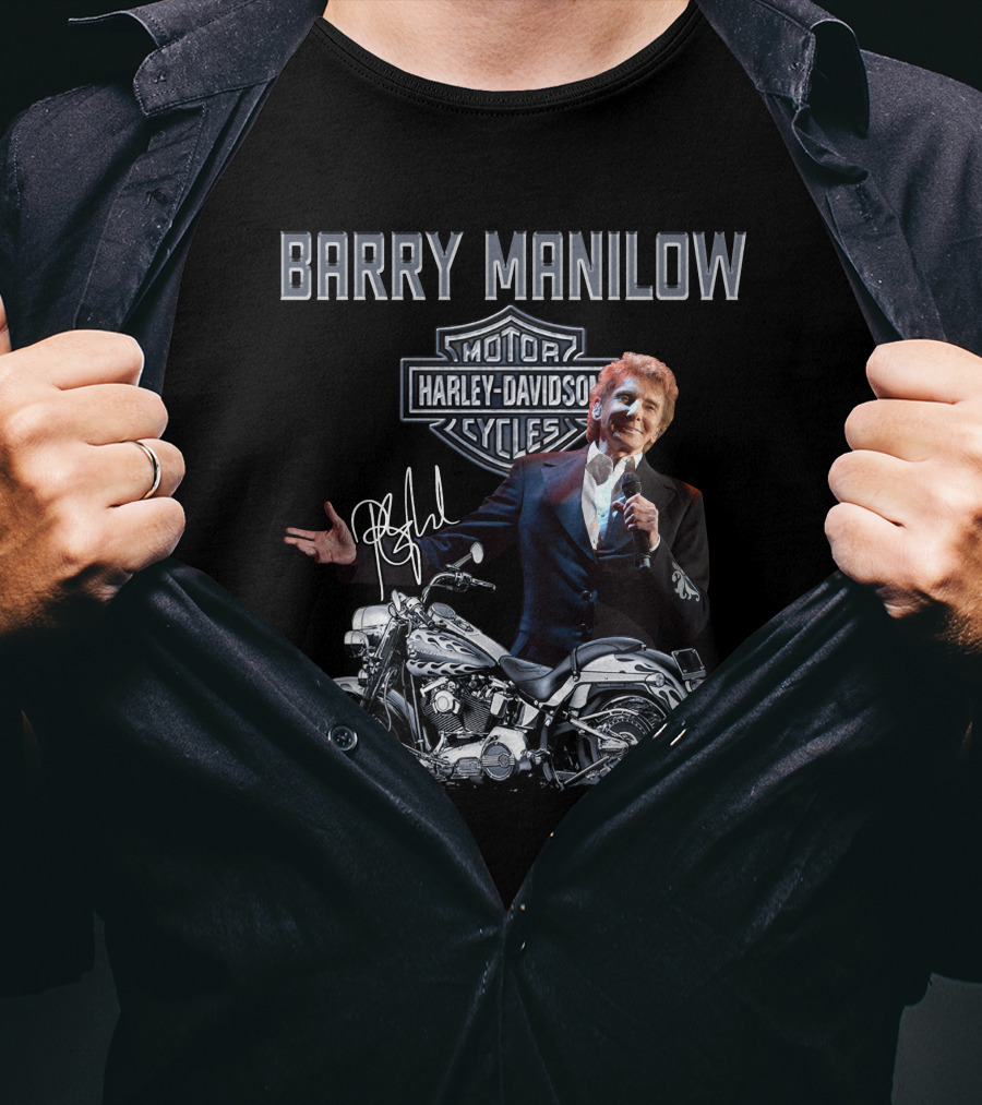 Barry Manilow Harley Davidson Motorcycles T-Shirt