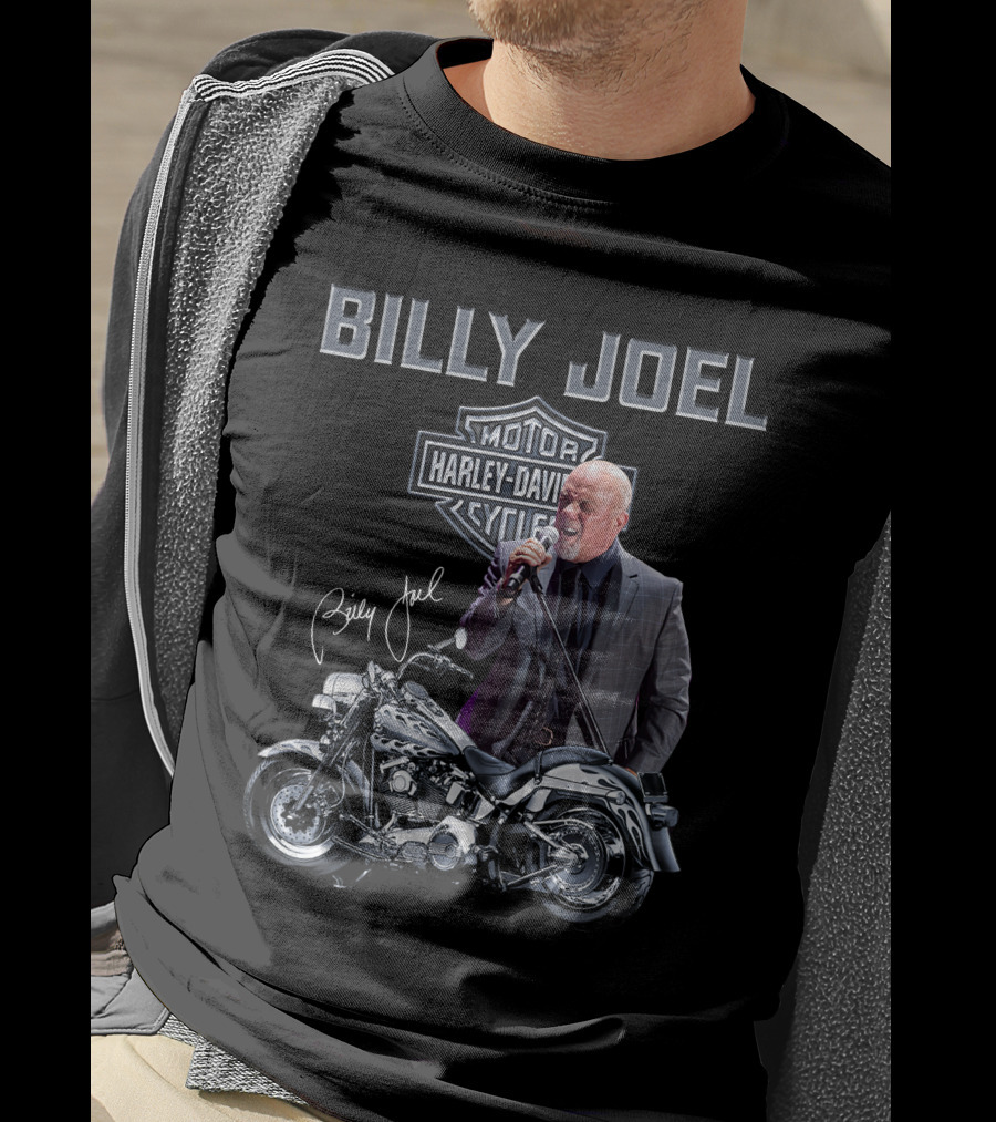 Billy Joel Harley Davidson Motorcycle Cycles T-Shirt