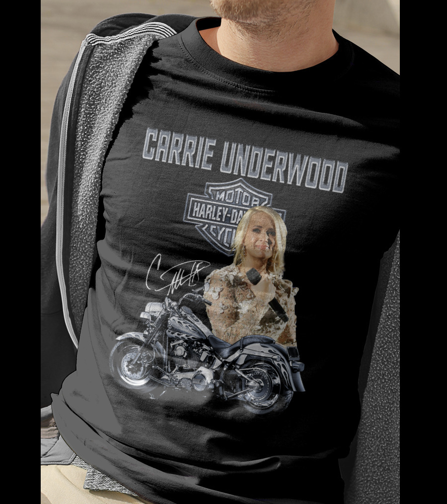 Carrie Underwood Harley Davidson Motorcycle Performance T-Shirt