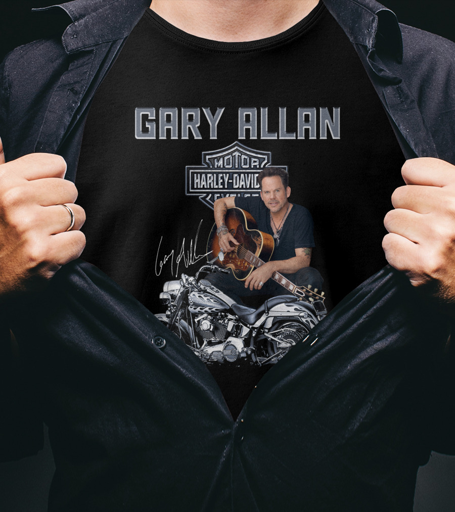 Gary Allan Harley Davidson Guitar Motorcycle Collection T-Shirt