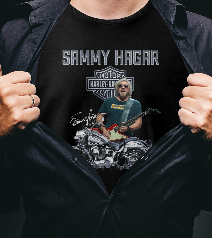 Sammy Hagar Harley Davidson Motorcycles Signature Guitar T-Shirt