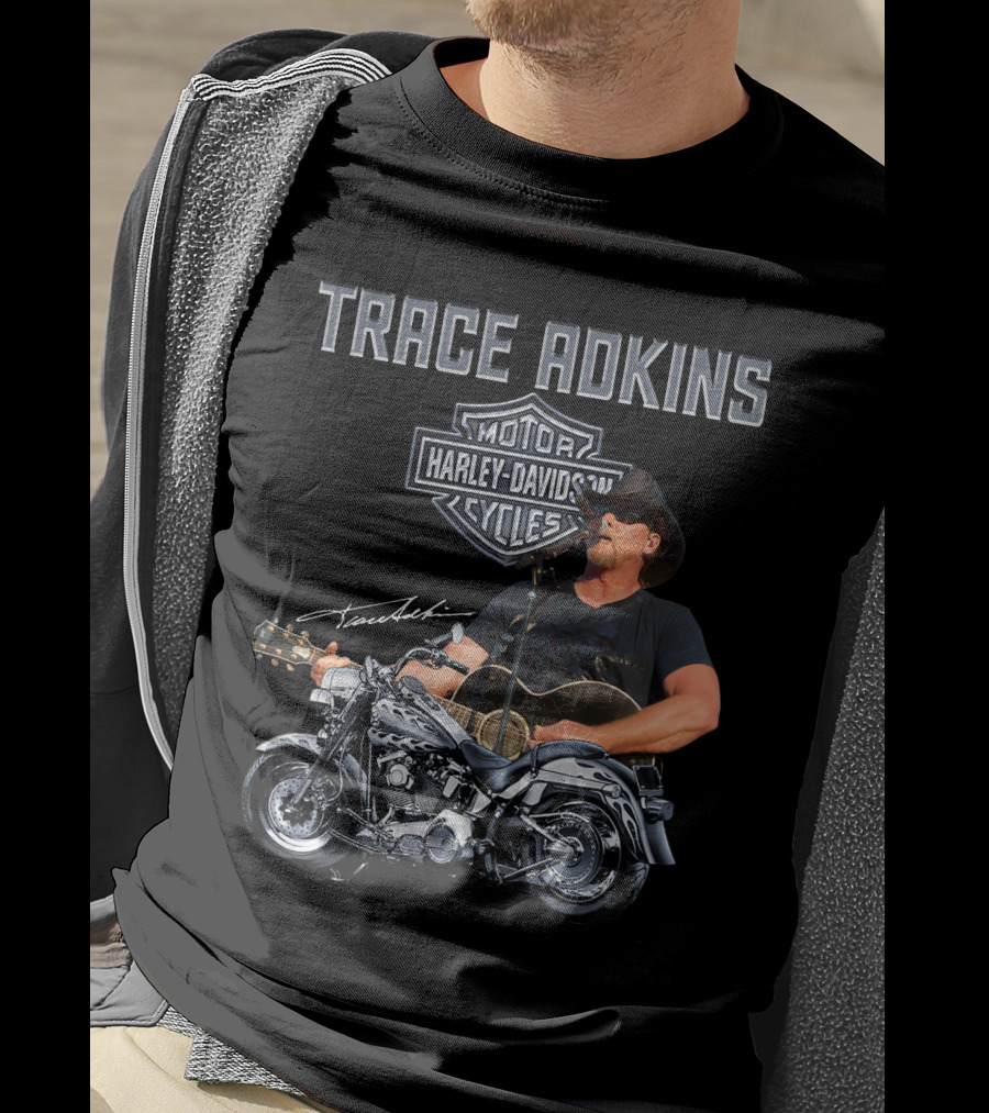 Trace Adkins Harley Davidson Motorcycles Guitar Performance T-Shirt