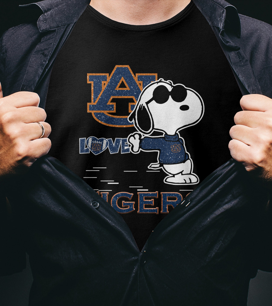 Snoopy Auburn Tigers Love T-Shirt