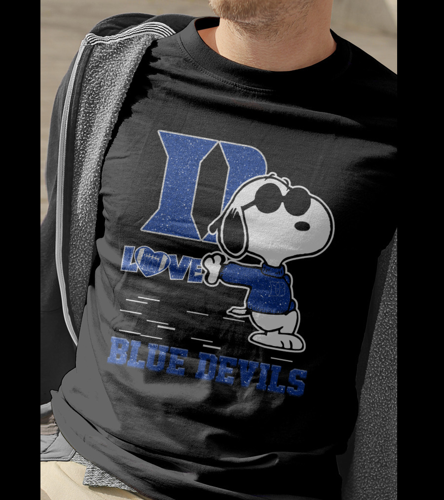 Snoopy Love Duke Blue Devils Peanuts Fan T-Shirt