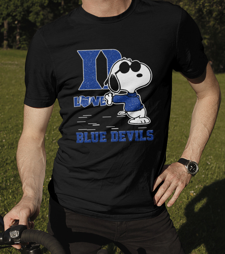 Snoopy Love Duke Blue Devils Peanuts Fan T-Shirt