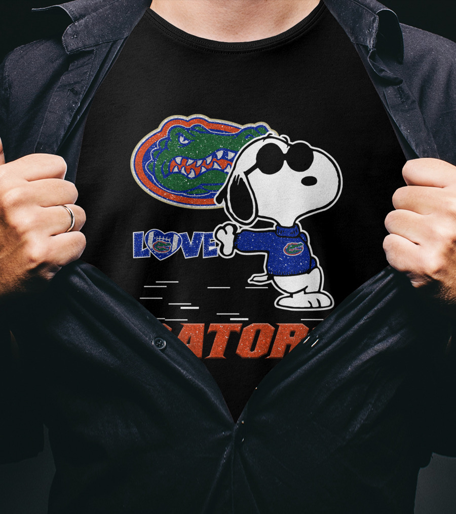 Snoopy Love Florida Gators Football T-Shirt