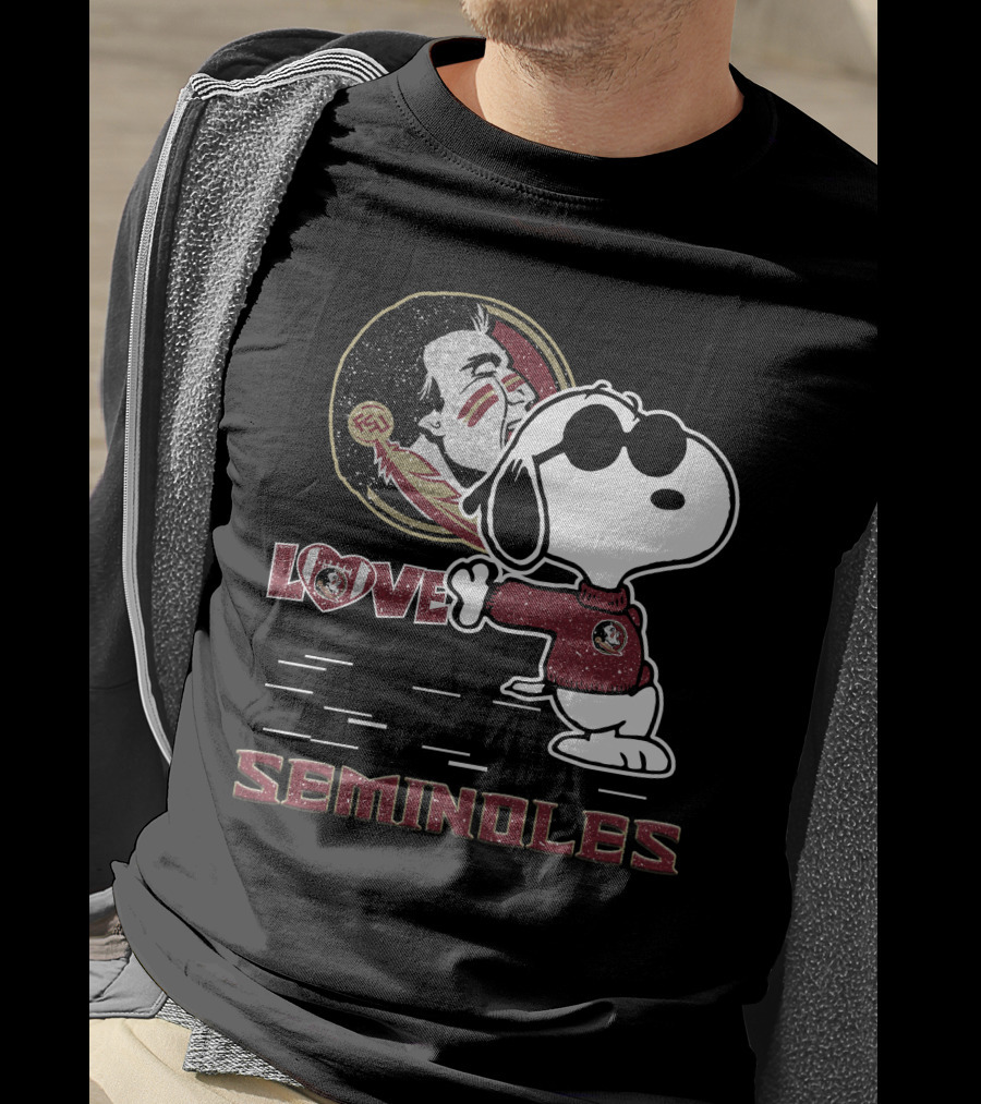 Snoopy Love Seminoles Florida State T-Shirt