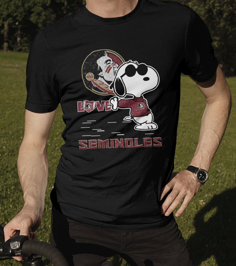 Snoopy Love Seminoles Florida State T-Shirt