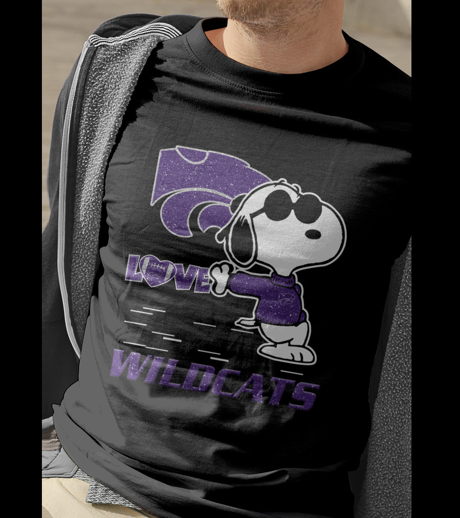 Snoopy Love Kansas State Wildcats Peanuts T-Shirt