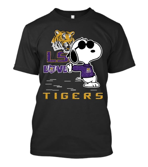 LSU Tigers Love Snoopy Tiger T-Shirt