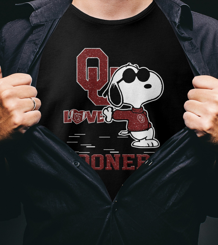 Snoopy OU Love Oklahoma Sooners T-Shirt