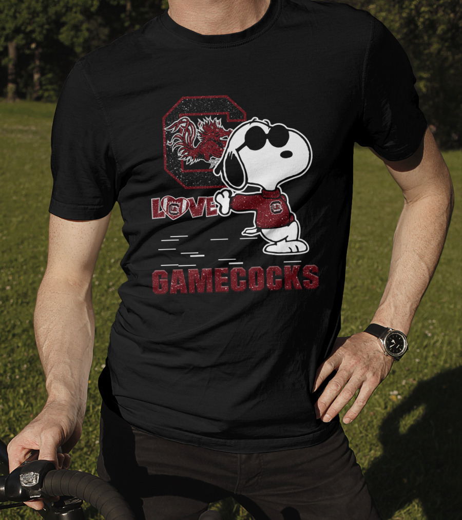 Snoopy Love Gamecocks South Carolina T-Shirt