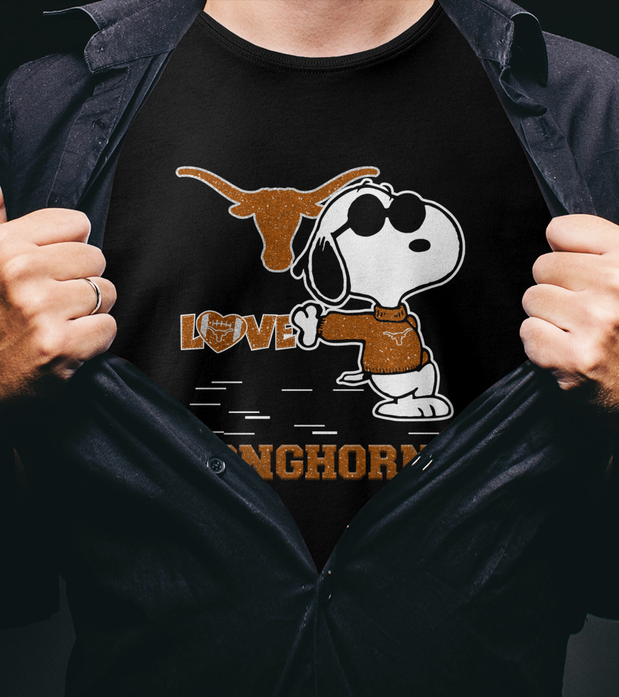 Snoopy Love Longhorns T-Shirt