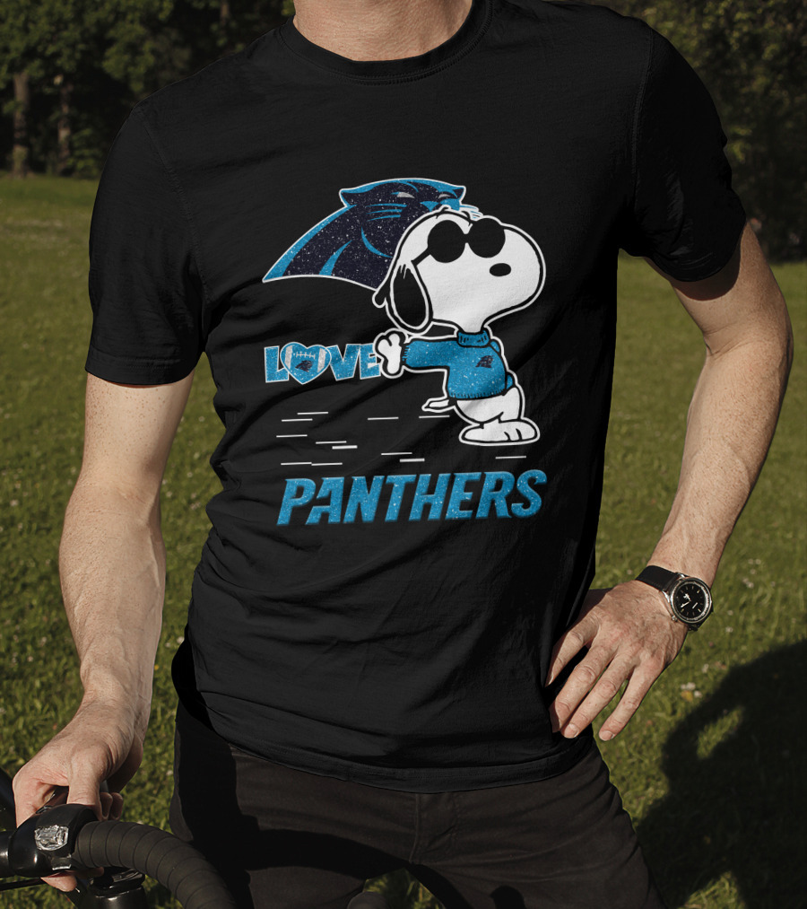 Snoopy Love Panthers Carolina T-Shirt
