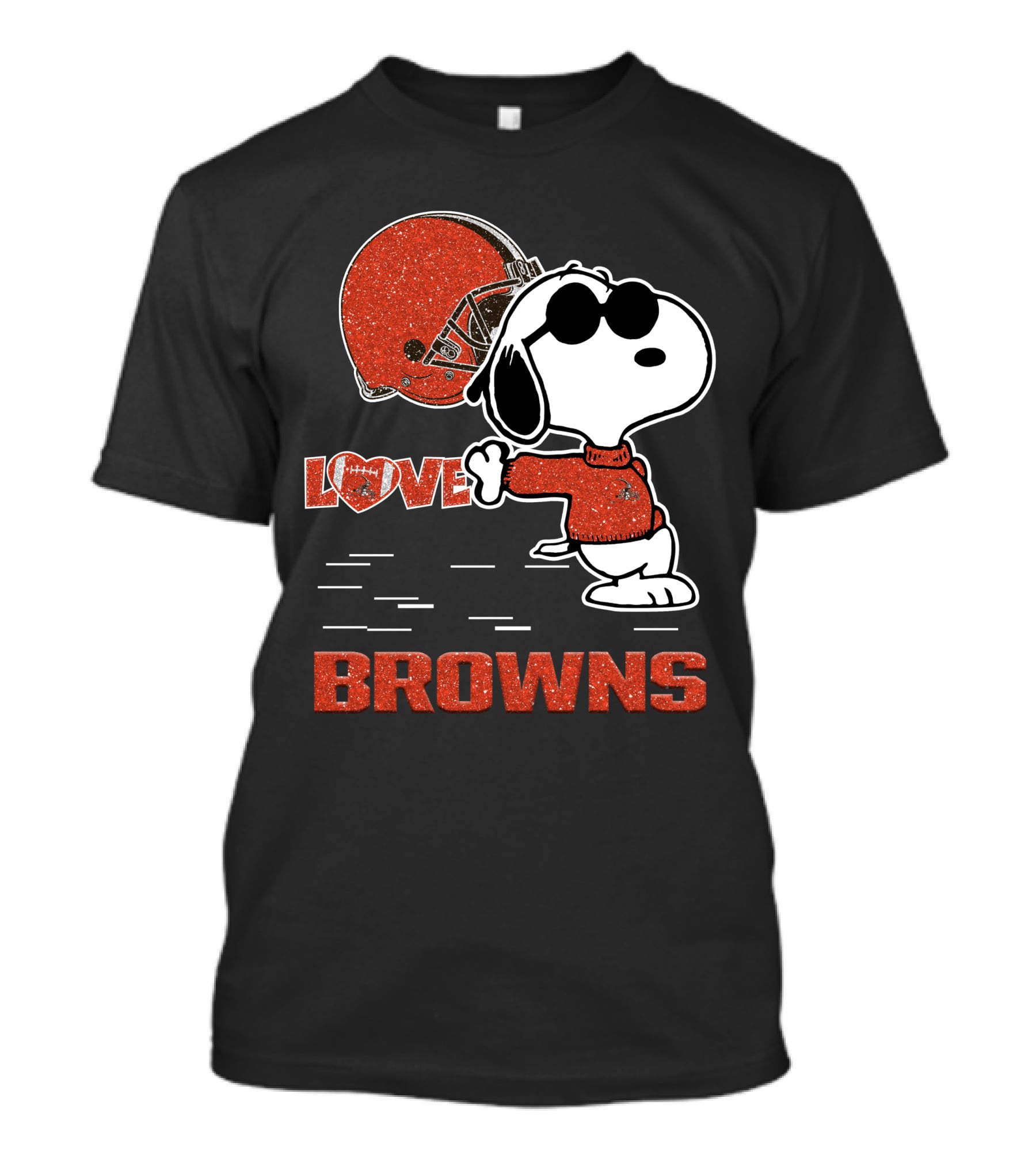 Snoopy Love Browns Cleveland Nfl Football Fans T-Shirt