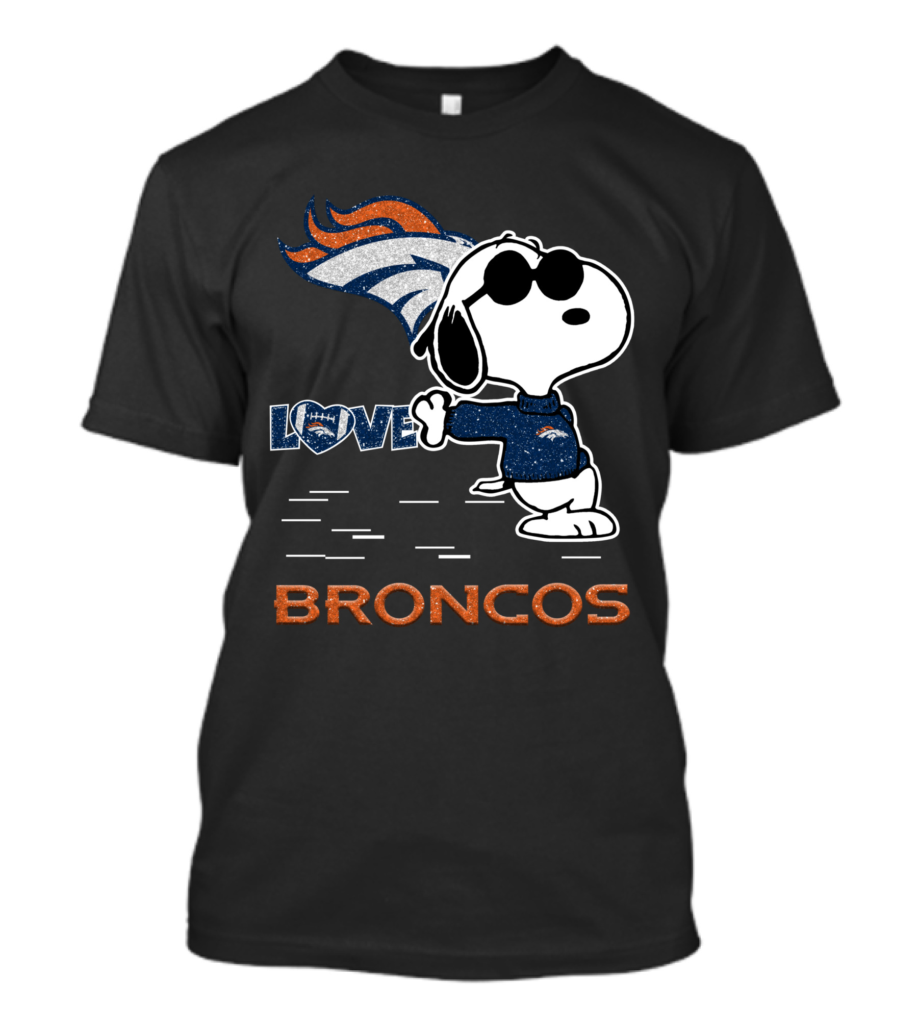 Snoopy Love Denver Broncos Nfl Fans T-Shirt