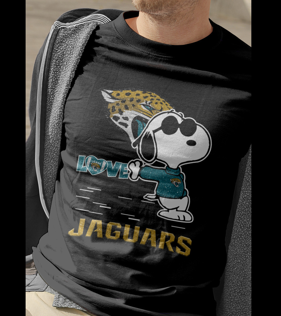 Snoopy Love Jacksonville Jaguars Jaguars T-Shirt