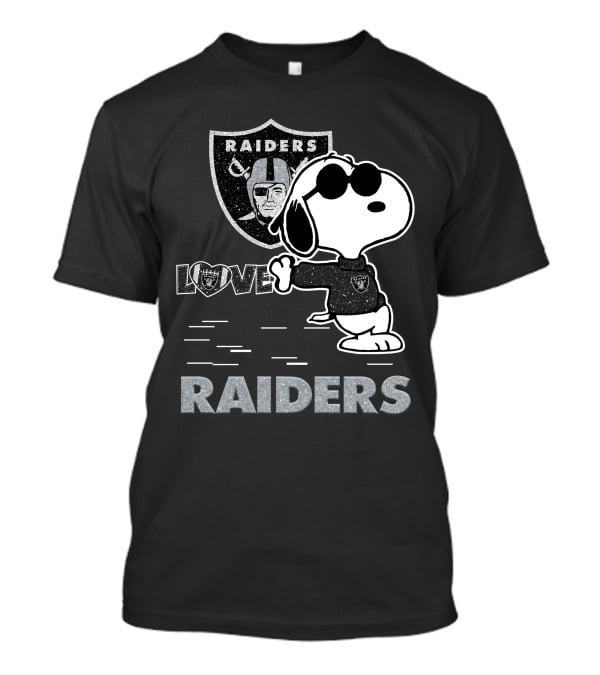 Snoopy Love Raiders Las Vegas Raiders NFL Football T-Shirt