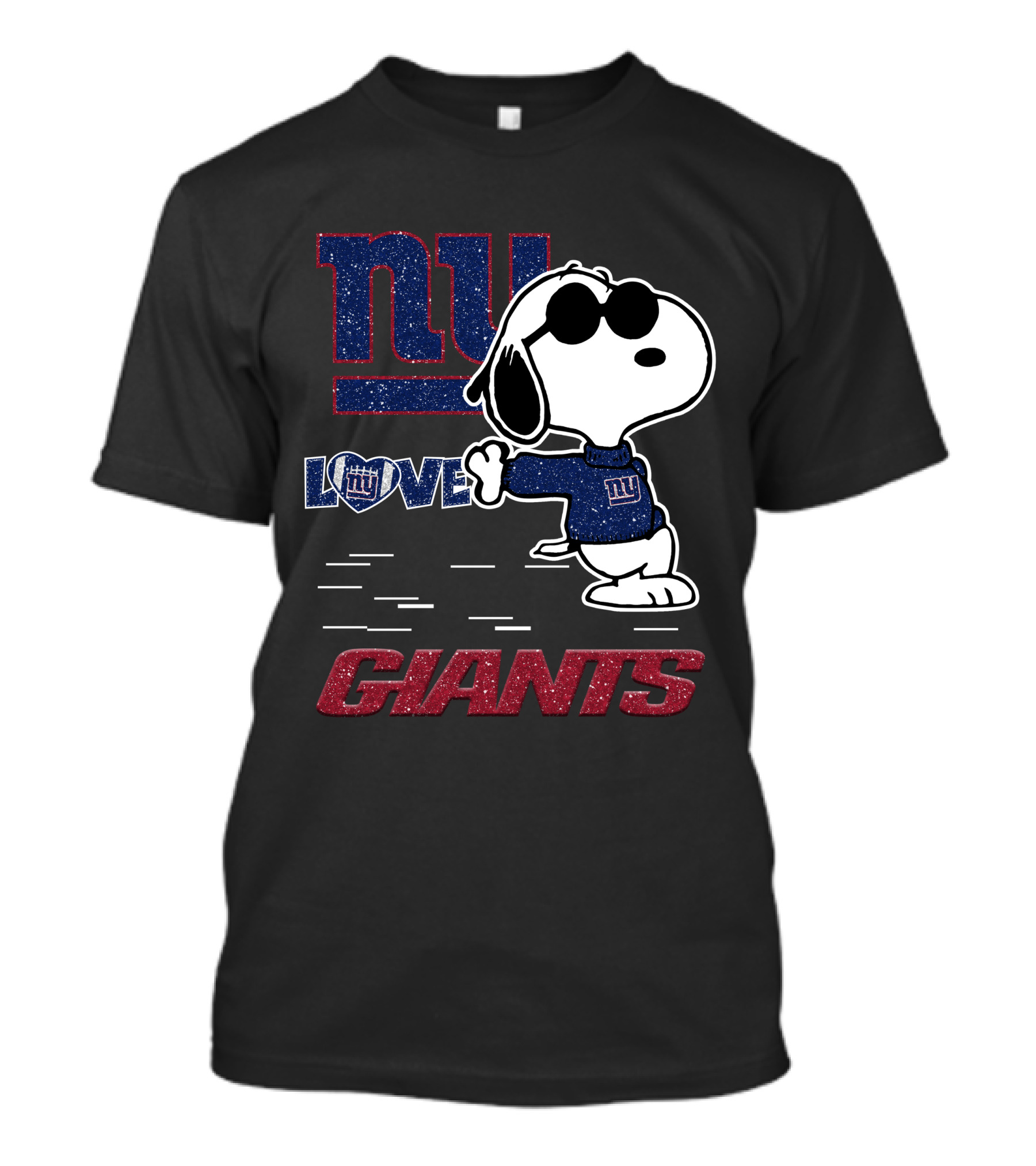 Snoopy NY Giants Love T-Shirt