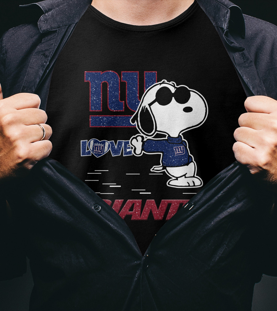 Snoopy NY Giants Love T-Shirt