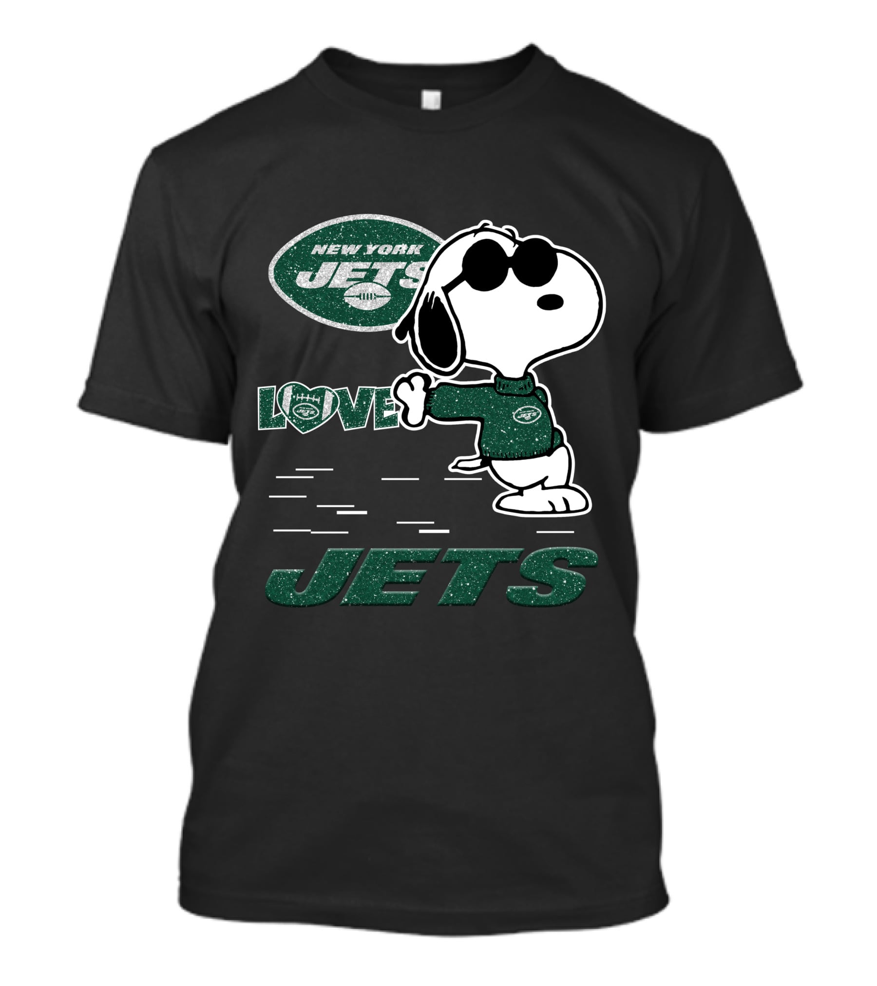 Snoopy New York Jets Love T-Shirt