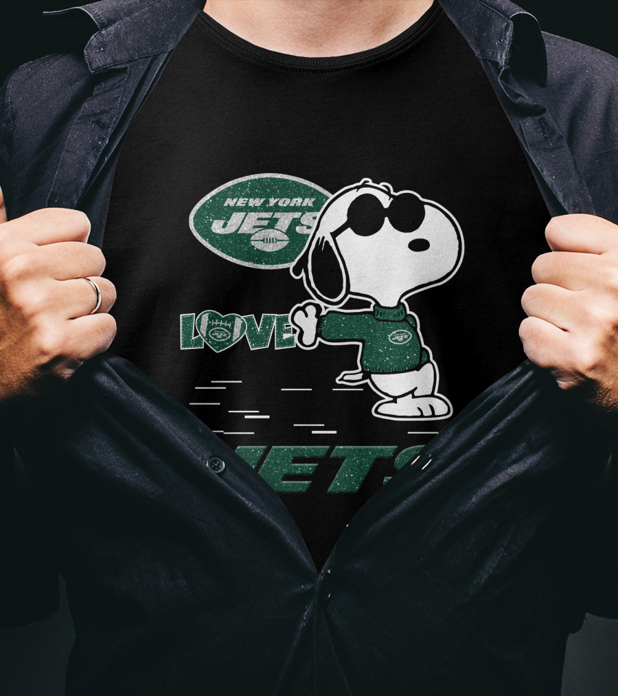 Snoopy New York Jets Love T-Shirt