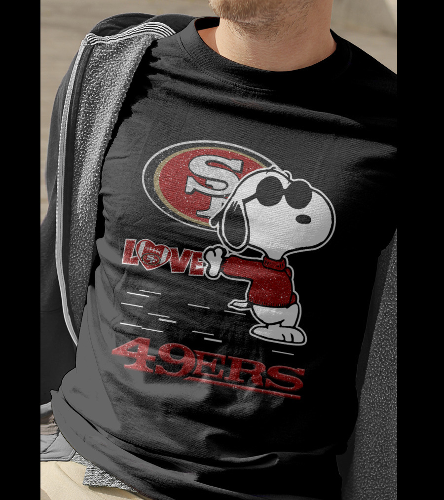 Snoopy Love San Francisco 49ers Fans Nfl Football 131 T-Shirt