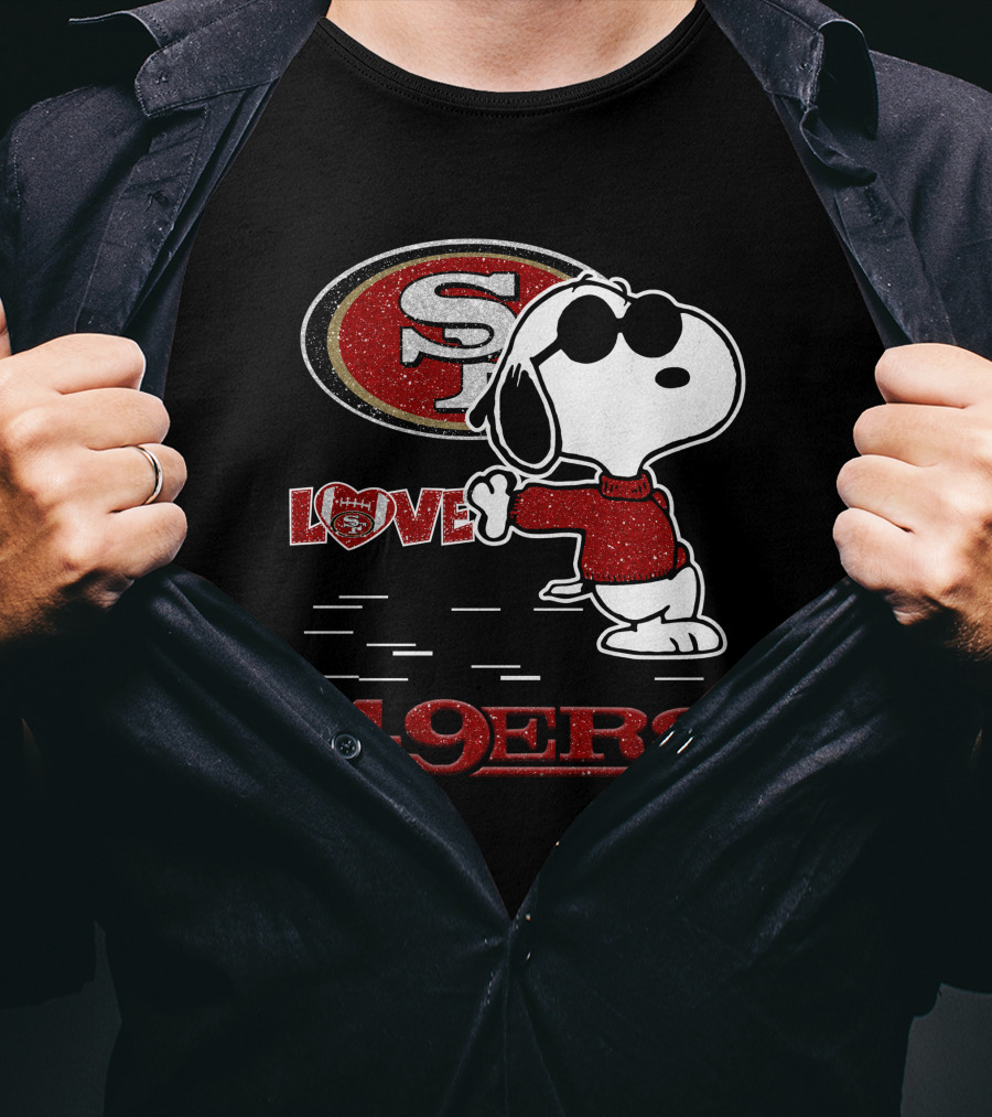 Snoopy Love San Francisco 49ers Fans Nfl Football 131 T-Shirt