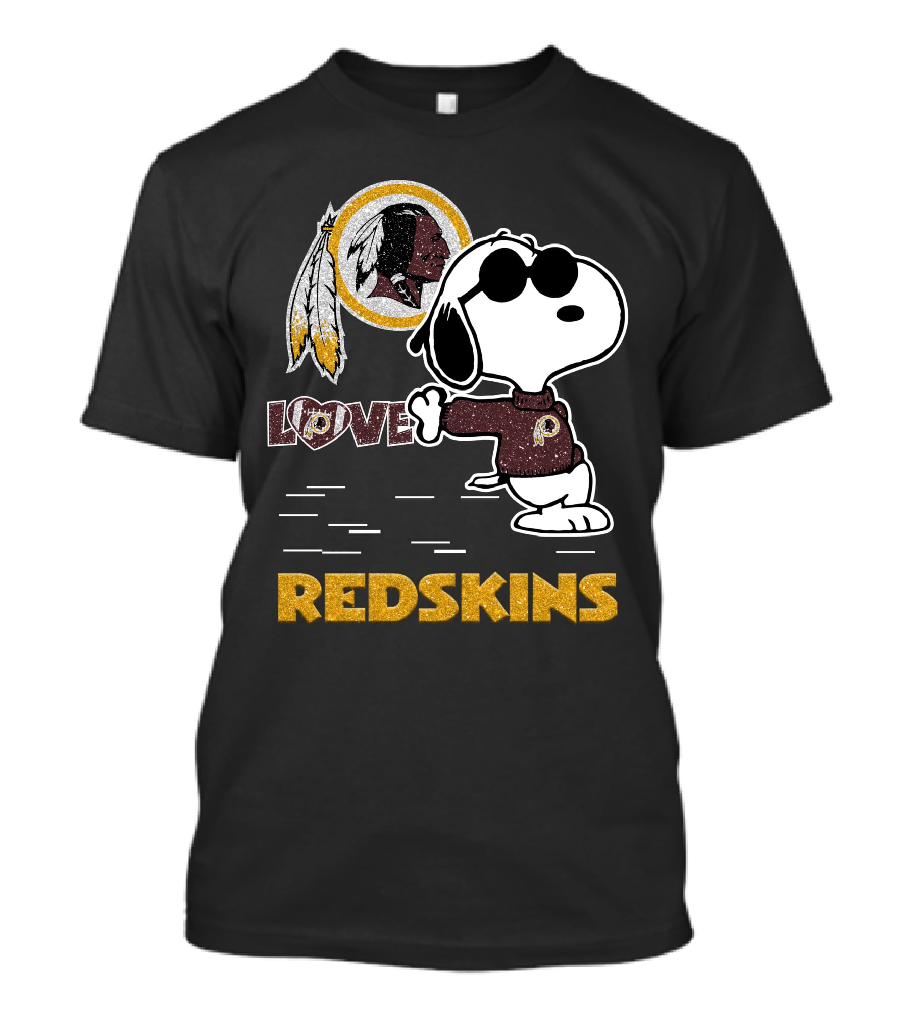 Snoopy Love Washington Redskins Nfl Football Fans 131 T-Shirt