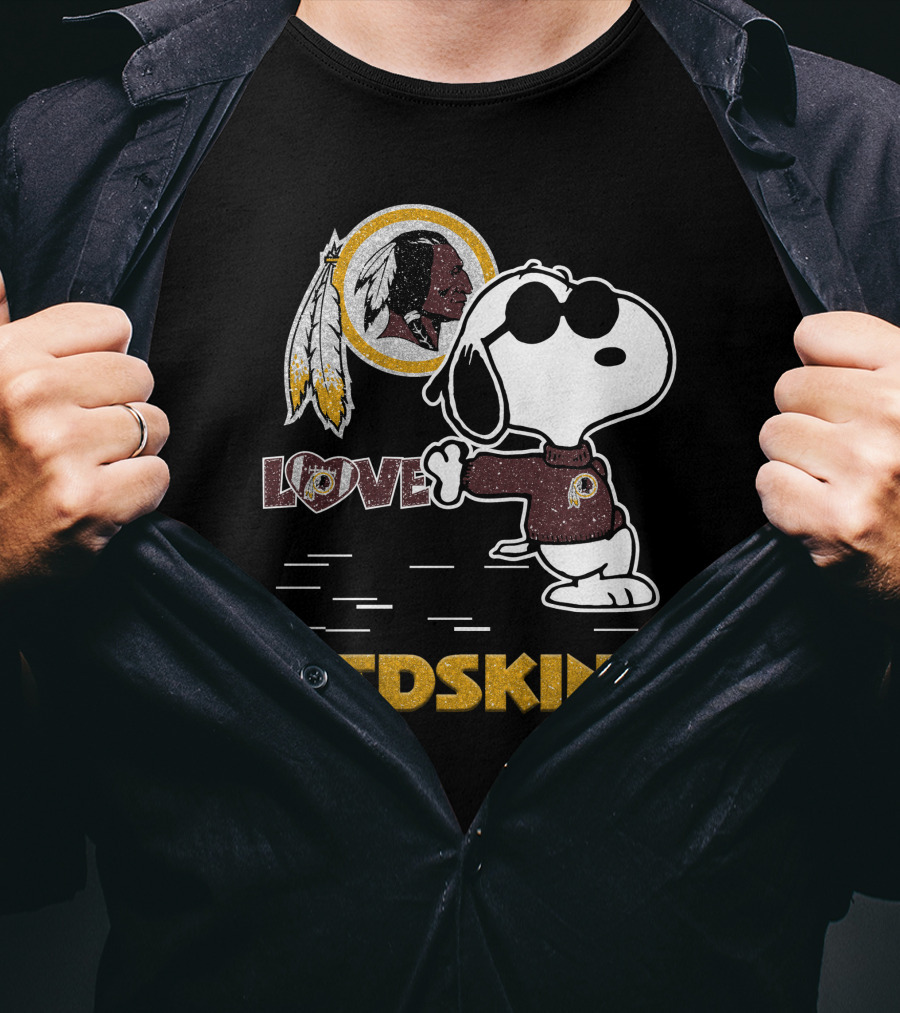 Snoopy Love Washington Redskins Nfl Football Fans 131 T-Shirt