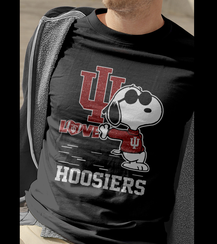 Snoopy IU Love Indiana Hoosiers T-Shirt