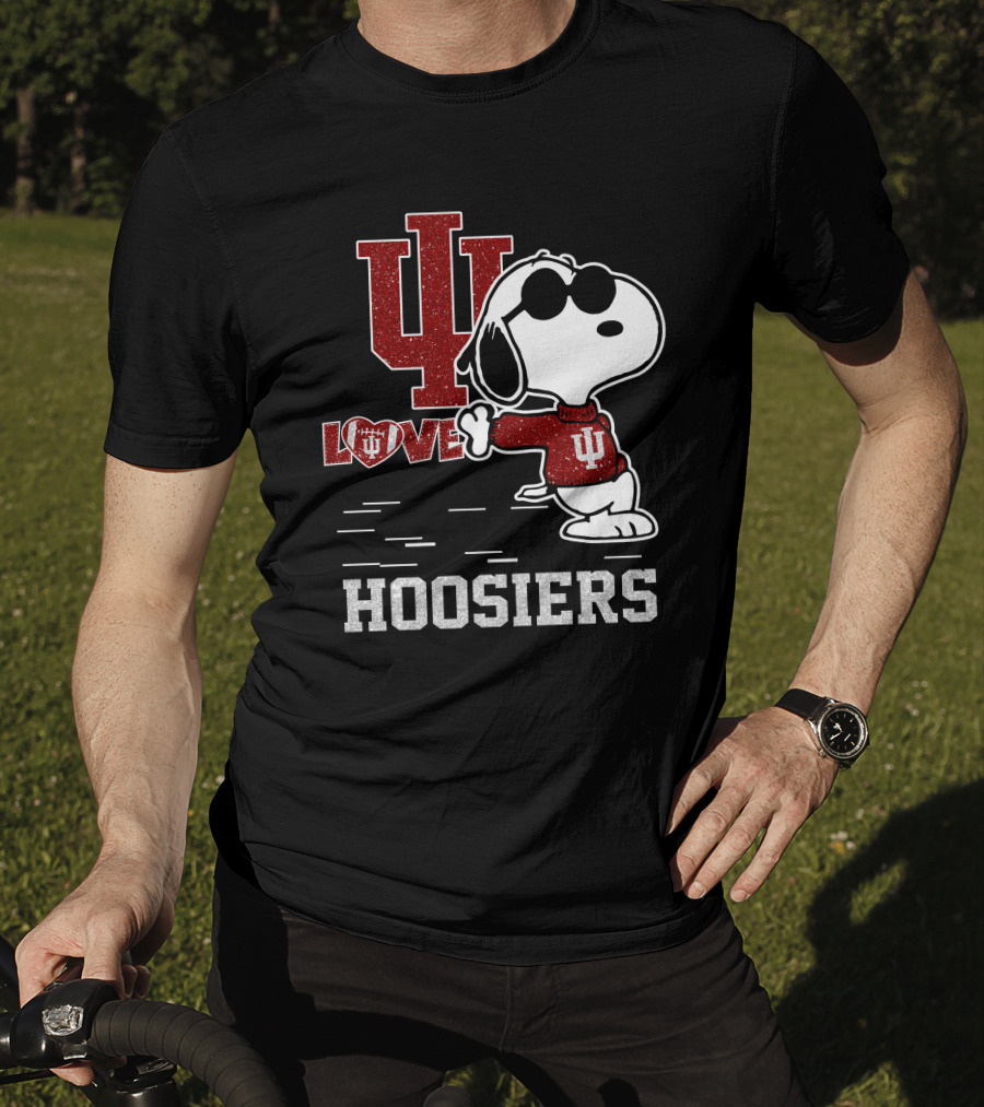 Snoopy IU Love Indiana Hoosiers T-Shirt