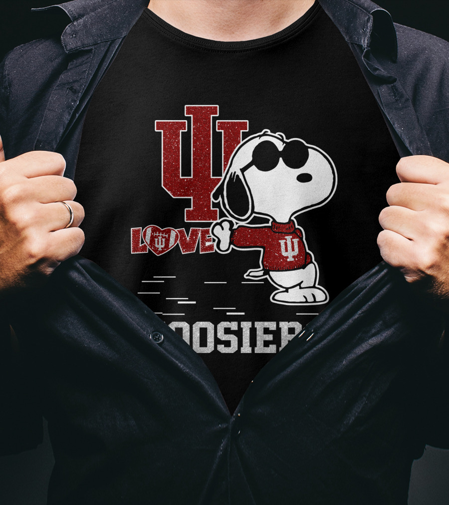 Snoopy IU Love Indiana Hoosiers T-Shirt