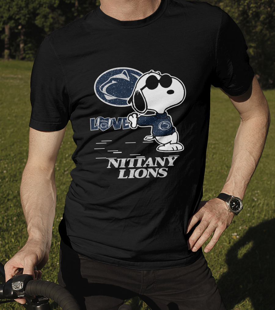 Snoopy Love Nittany Lions Penn State Football Peanuts T-Shirt