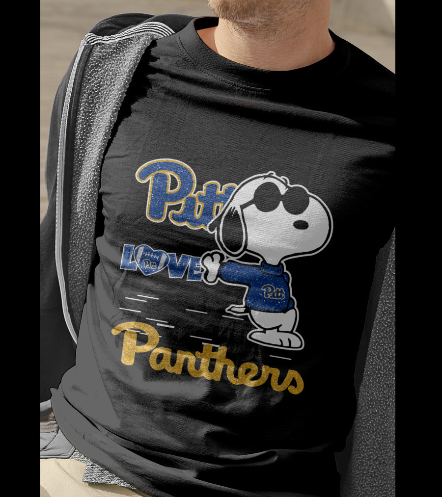 Pitt Love Snoopy Panthers T-Shirt