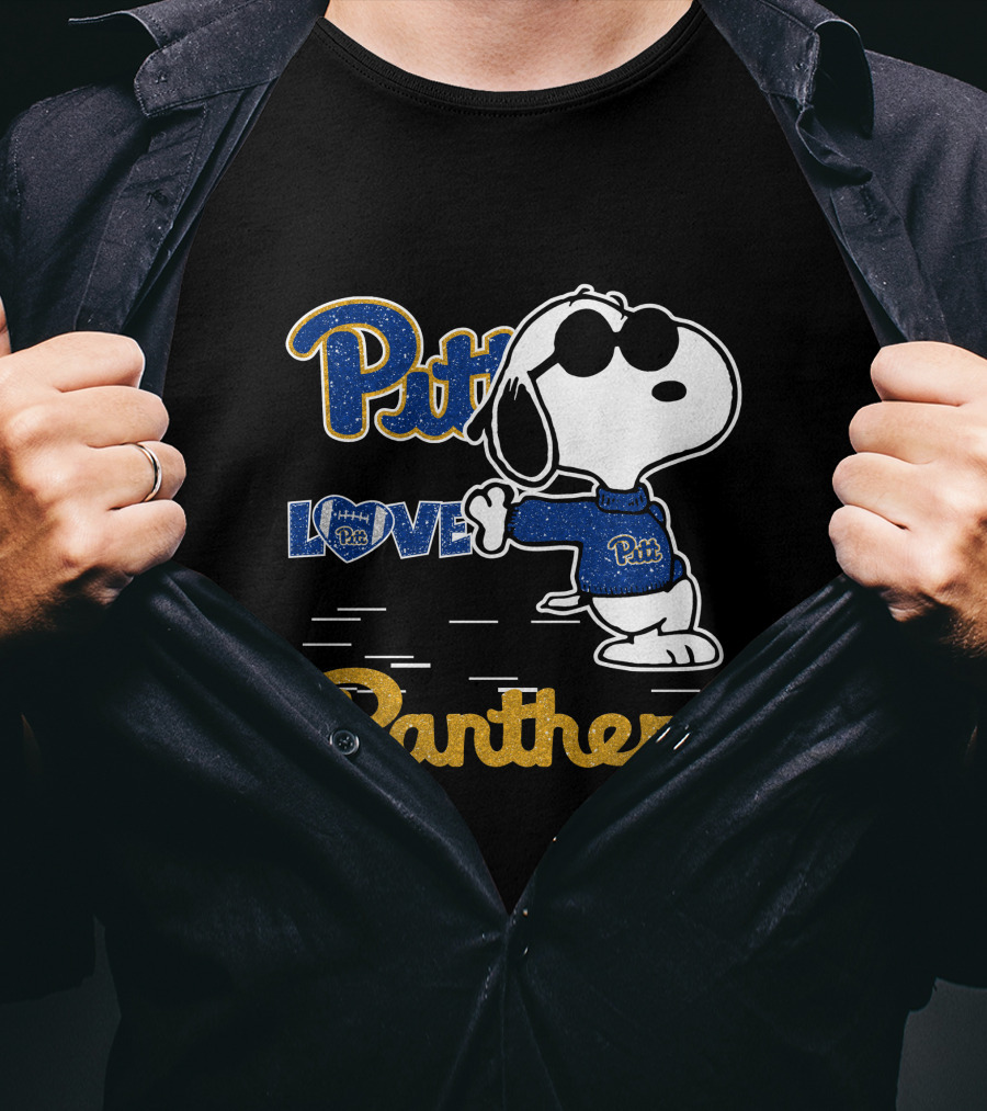 Pitt Love Snoopy Panthers T-Shirt