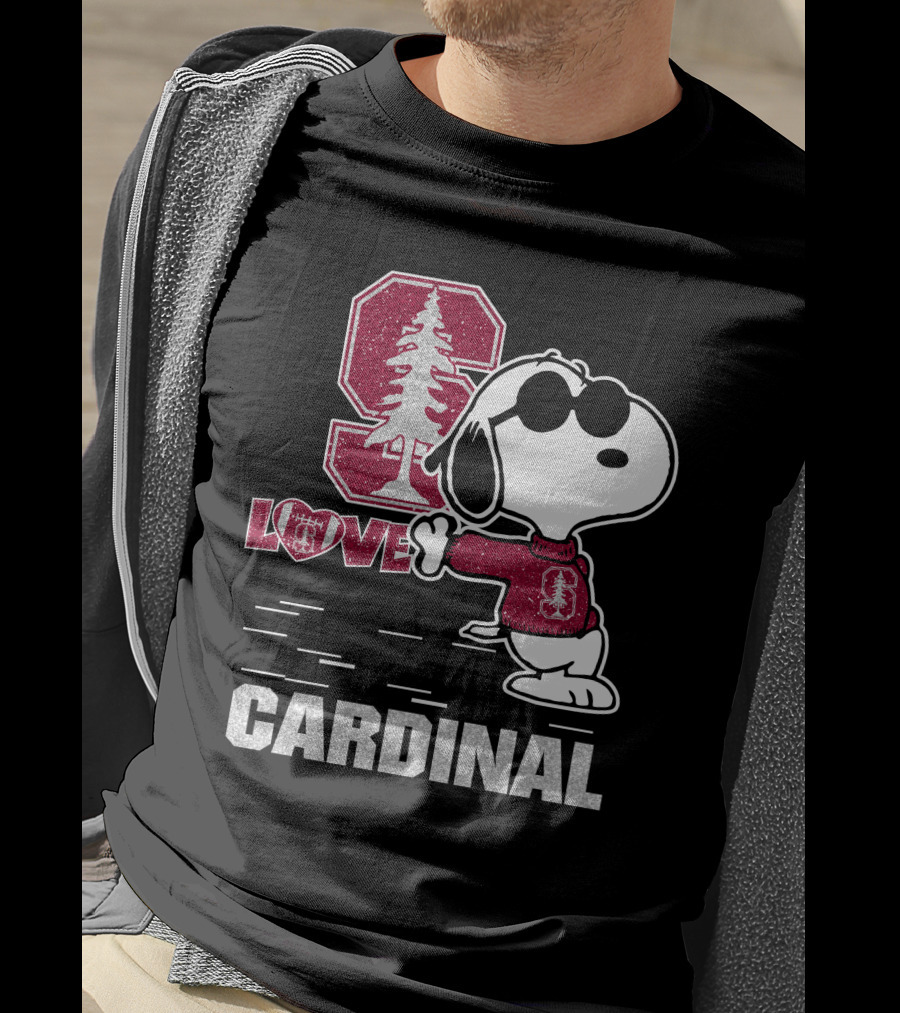 Snoopy Stanford Cardinal Love T-Shirt