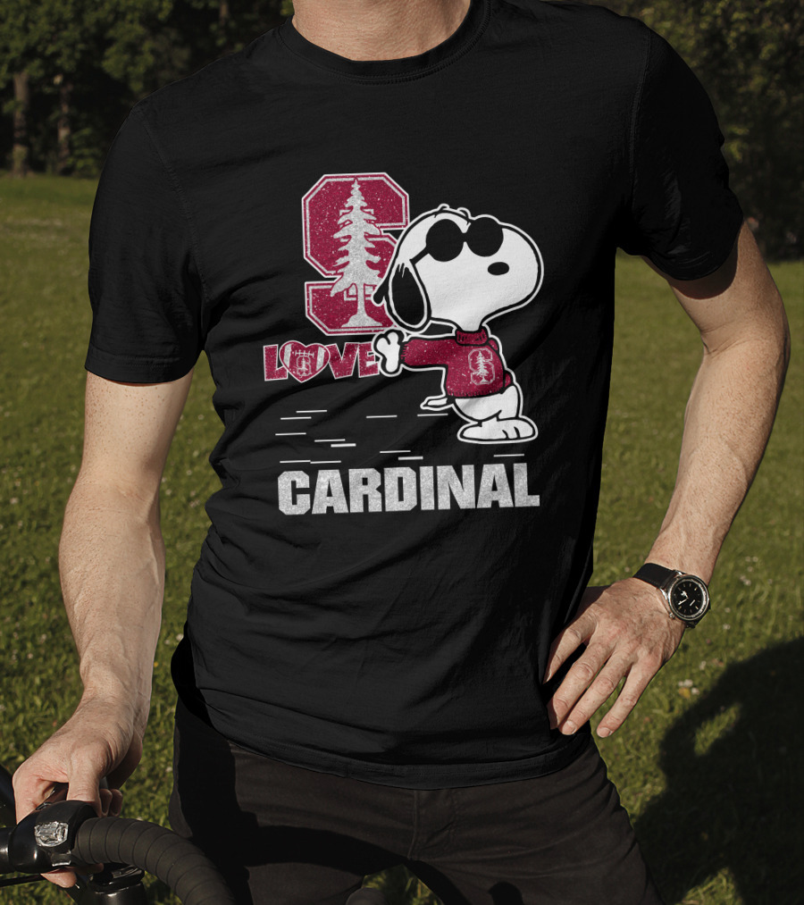 Snoopy Stanford Cardinal Love T-Shirt