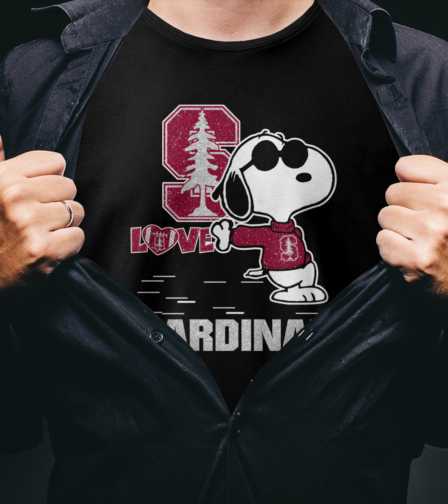Snoopy Stanford Cardinal Love T-Shirt