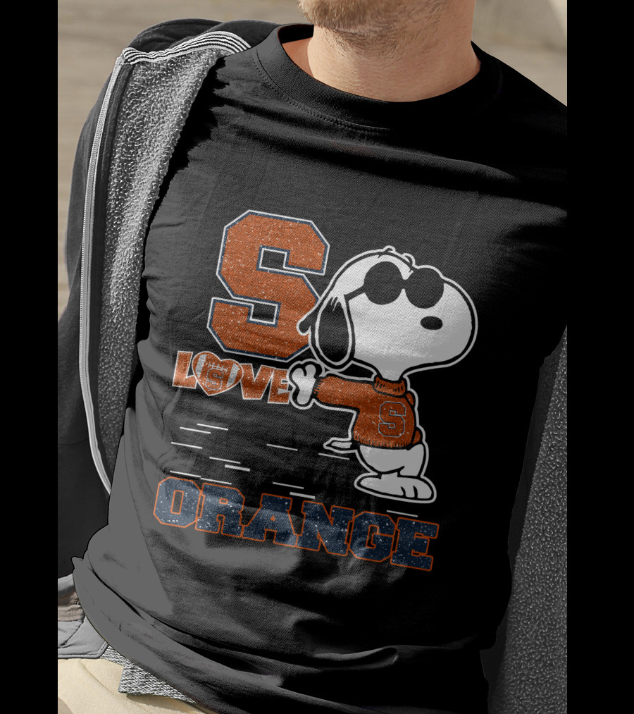Snoopy Love Syracuse Orange Football T-Shirt