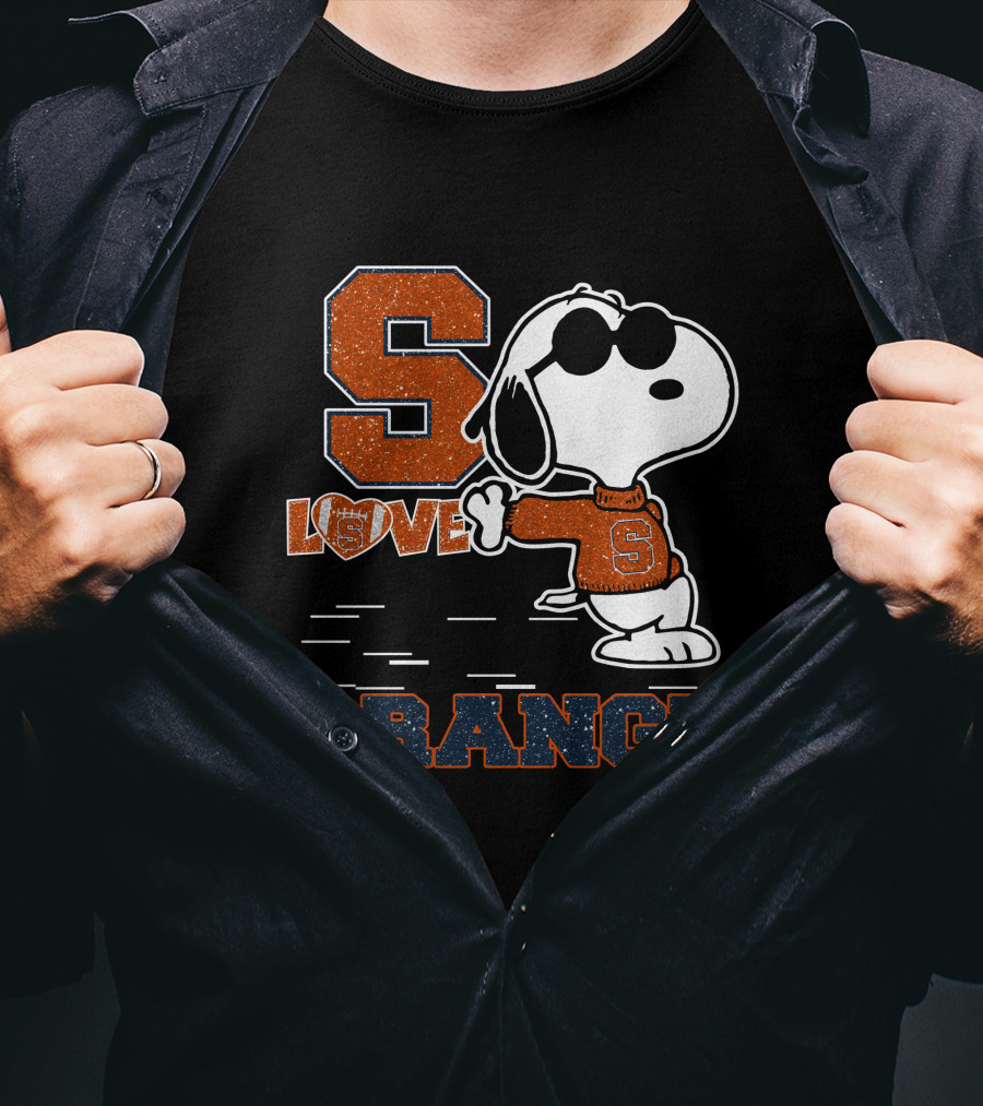 Snoopy Love Syracuse Orange Football T-Shirt