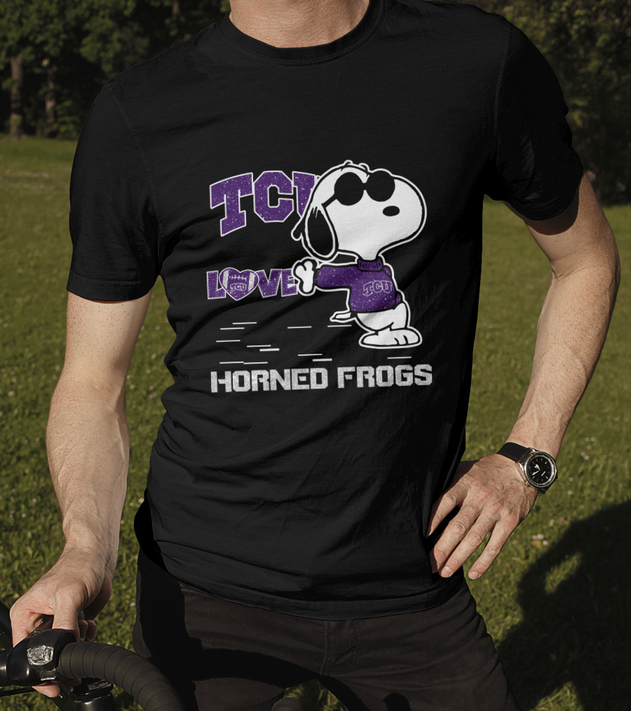 TCU Love Snoopy Horned Frogs T-Shirt