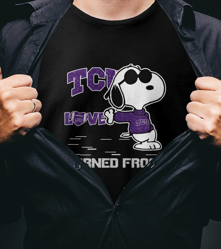 TCU Love Snoopy Horned Frogs T-Shirt