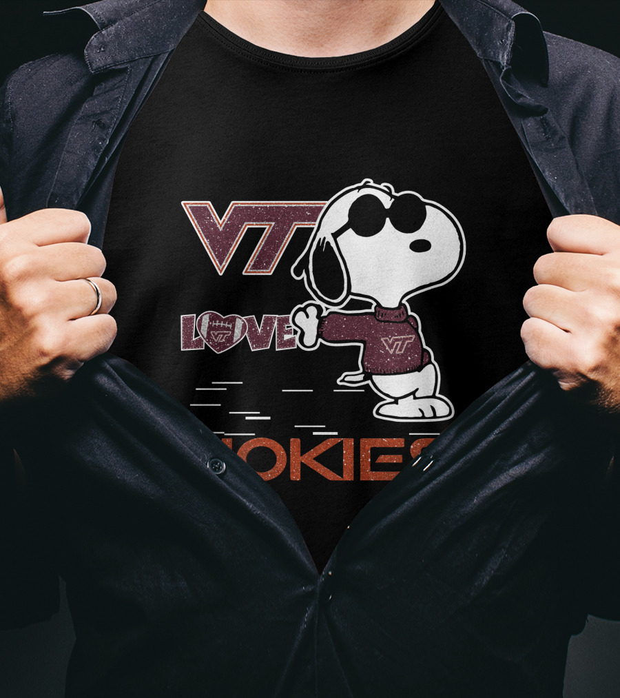 VT Snoopy Love Hokies T-Shirt