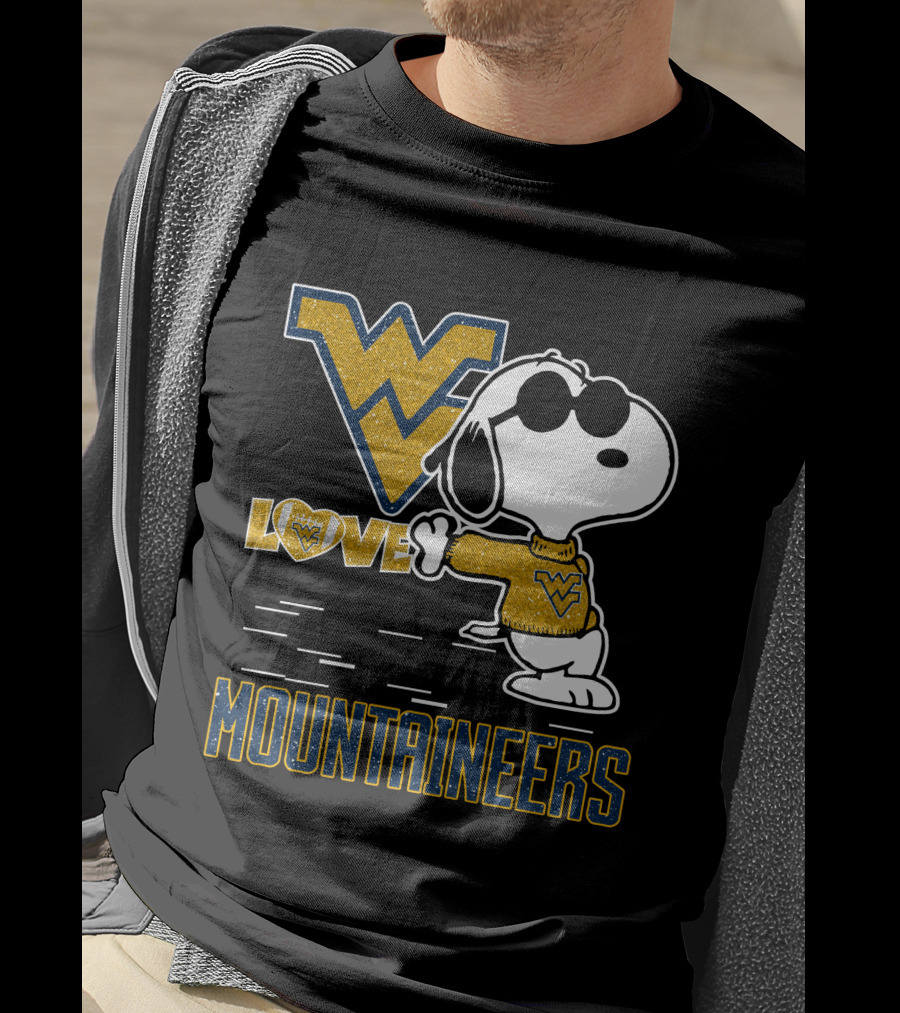 Snoopy Love West Virginia Mountaineers T-Shirt